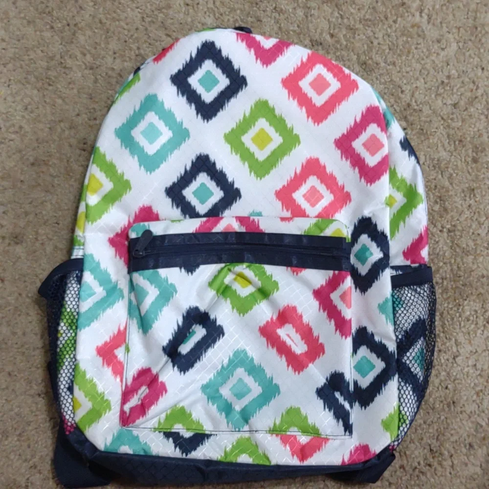 Thirty-one Going My Way Backpack zippers pockets Candy Corners Colorful NEW!